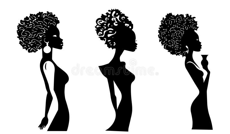 Black Woman Silhouette African Vector Images (over 4,600)