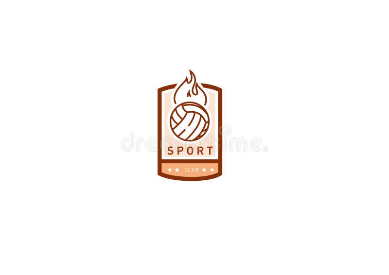 Logo på ett sporttema, en boll i en ram royaltyfri illustrationer Logo på ett sporttema, en boll i en ram royaltyfri illustrationer