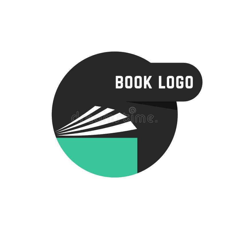 Logo rotondo nero del libro illustrazione di stock Logo rotondo nero del libro illustrazione di stock