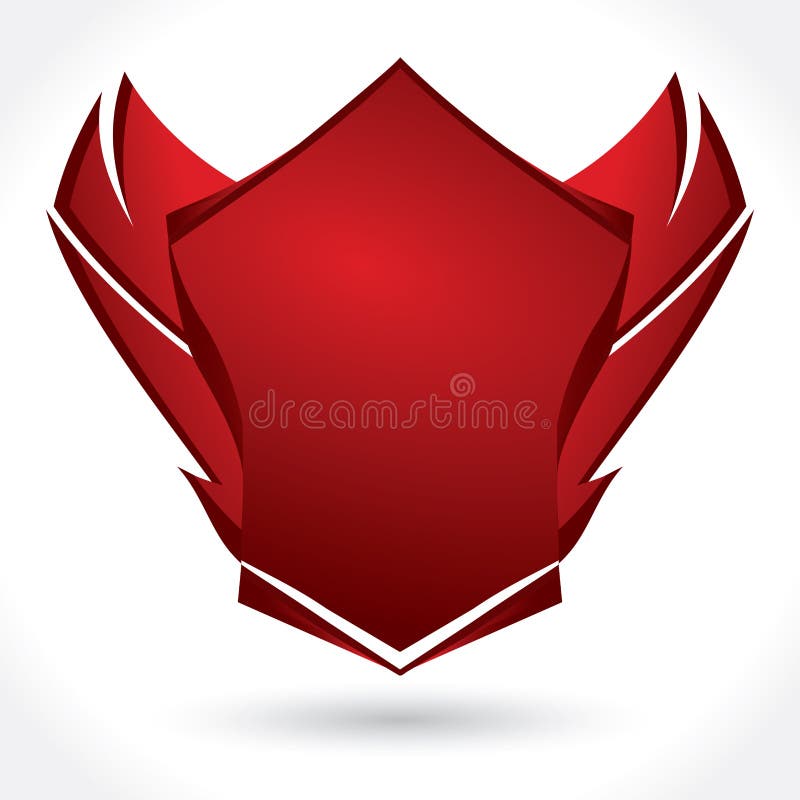 Logo rouge de bouclier et d'ailes Logo rouge de bouclier et d'ailes