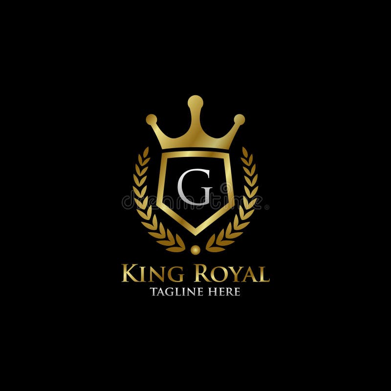 Logo royal de bouclier de luxe initial de G photo stock Logo royal de bouclier de luxe initial de G photo stock