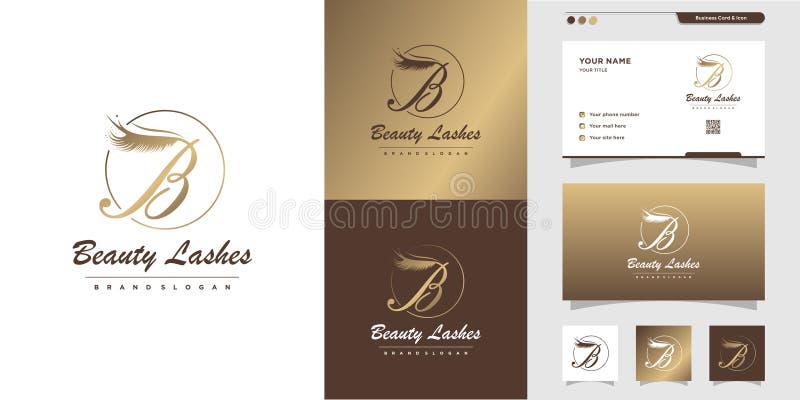 Logo rzęsy z literem b — wektor premium. Logo rzęs z literem b doskonały projekt wektorowy z pomysłem twórczym