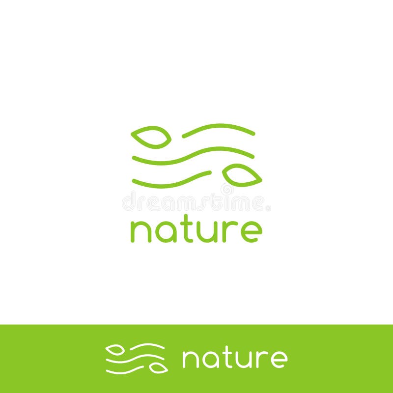 Logo semplice della natura di onda del vento dell'aria pulita con la linea minima simbolo dell'icona di monoline del profilo dell illustrazione di stock Logo semplice della natura di onda del vento dell'aria pulita con la linea minima simbolo dell'icona di monoline del profilo dell illustrazione di stock