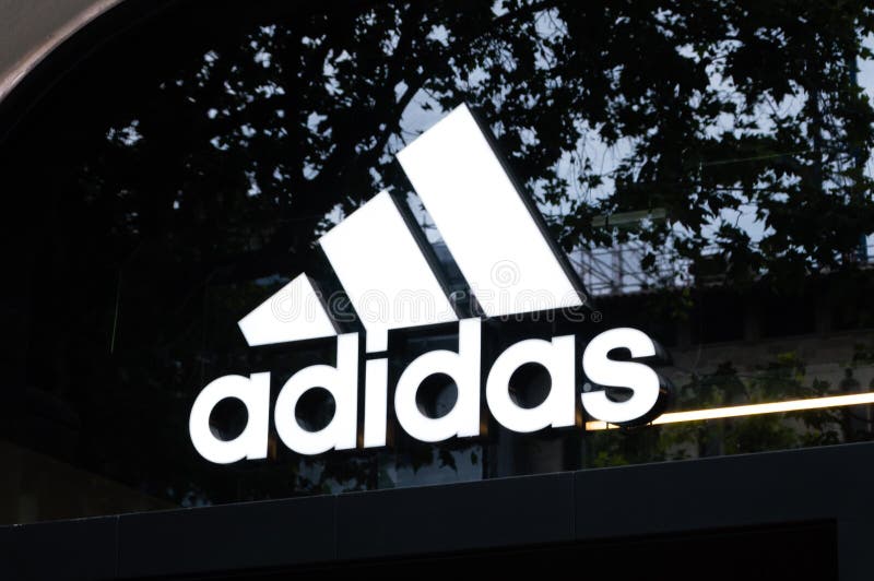 Logo and Sign of Adidas at Store in Barcelona Editorial Image - Image of  june, retail: 122537890