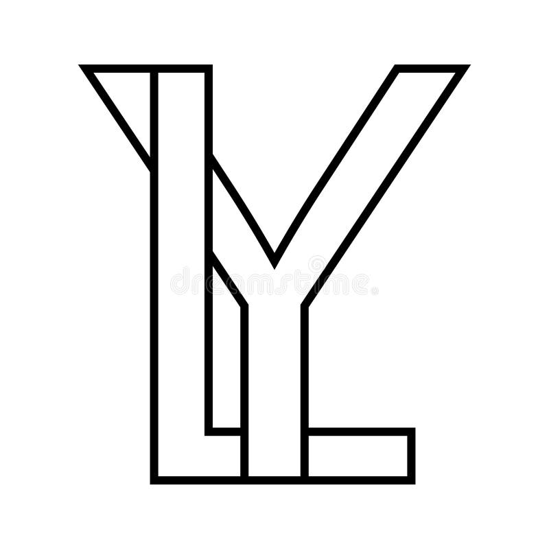 Simple YL Monogram Logo, suitable for any business with YL or LY