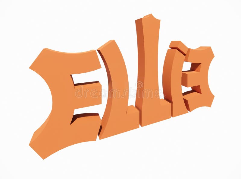 Logo Symbol 3D Name Writing Ellie suitable for use on clothing, jewelry necklaces, birthday souvenirs, engagements, weddings in your life. Logo Symbol 3D Name Writing Ellie suitable for use on clothing, jewelry necklaces, birthday souvenirs, engagements, weddings in your life