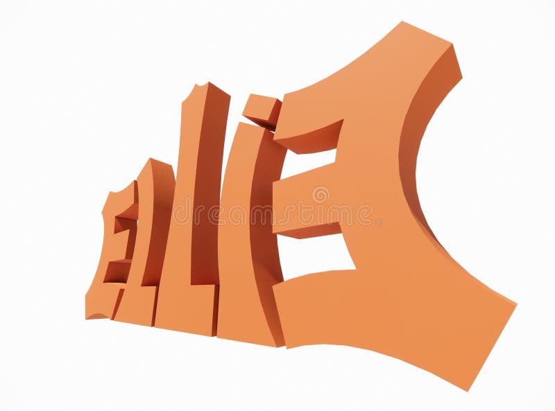 Logo Symbol 3D Name Writing Ellie suitable for use on clothing, jewelry necklaces, birthday souvenirs, engagements, weddings in your life. Logo Symbol 3D Name Writing Ellie suitable for use on clothing, jewelry necklaces, birthday souvenirs, engagements, weddings in your life