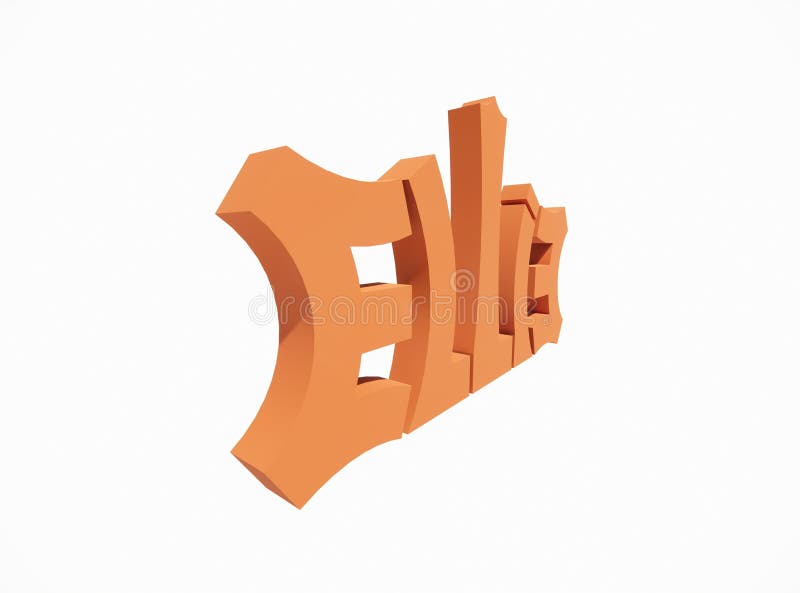 Logo Symbol 3D Name Writing Ellie suitable for use on clothing, jewelry necklaces, birthday souvenirs, engagements, weddings in your life. Logo Symbol 3D Name Writing Ellie suitable for use on clothing, jewelry necklaces, birthday souvenirs, engagements, weddings in your life