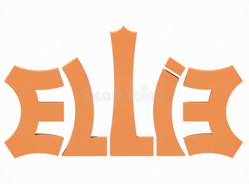 Logo Symbol 3D Name Writing Ellie suitable for use on clothing, jewelry necklaces, birthday souvenirs, engagements, weddings in your life. Logo Symbol 3D Name Writing Ellie suitable for use on clothing, jewelry necklaces, birthday souvenirs, engagements, weddings in your life