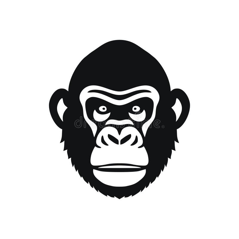 Logo singe de l'image clipart de l'animal illustration de vecteur