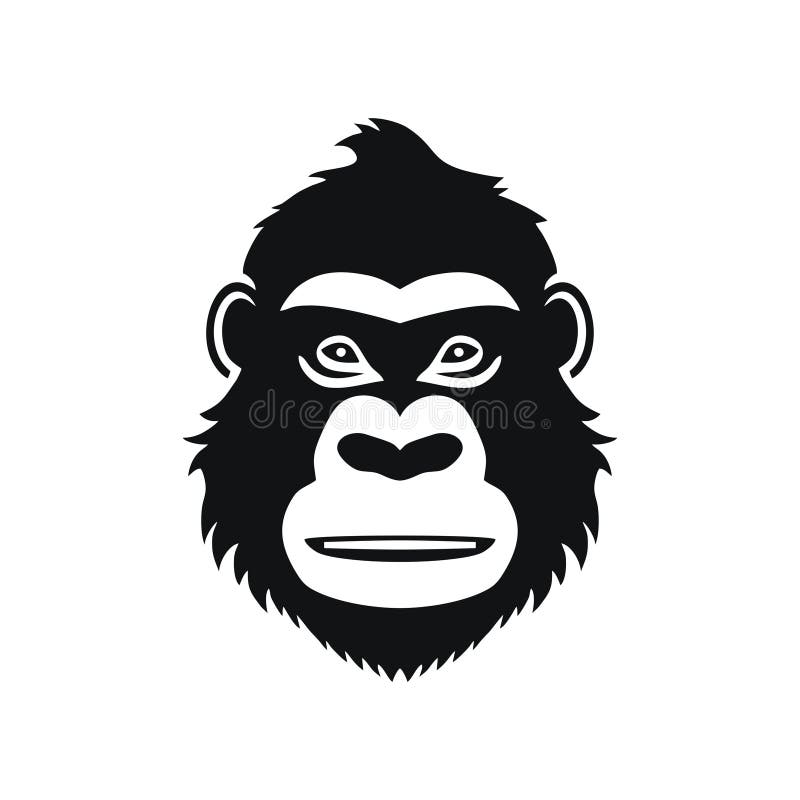 Logo singe de l'image clipart vissée primate illustration libre de droits