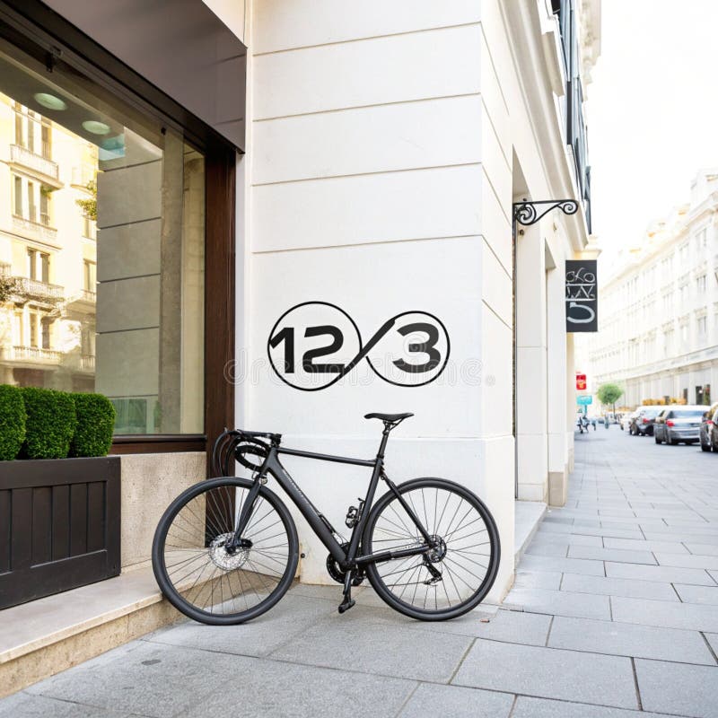 Logo sklepu rowerowego wyizolowane na białym tle. Czysty projekt logo sklepu rowerowego wyizolowanego na białym tle odpowiednim do celów promocji marki i marketingu