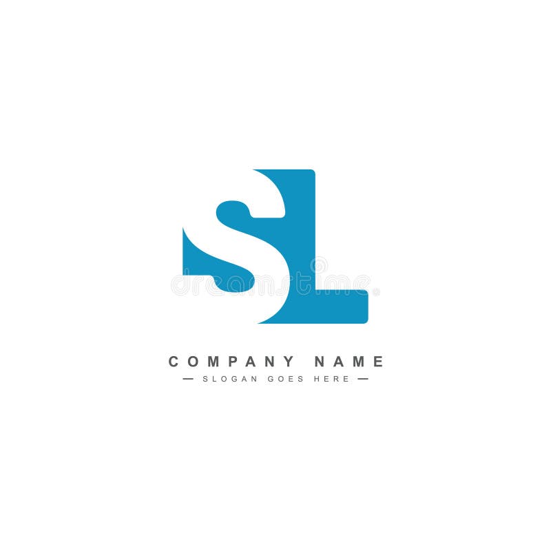 Logo sl iniziale logo semplice logo business illustrazione vettoriale