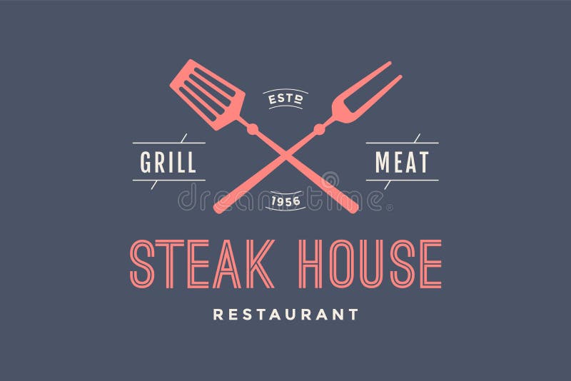 Logo of Steak House royalty free illustration Logo of Steak House royalty free illustration