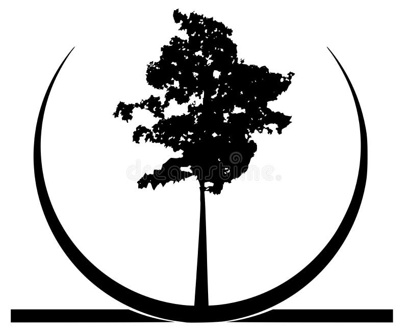  Logo  Stylis  D arbre  Dans Le Noir  D isolement Illustration 