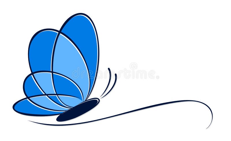 Logo stylized butterfly. stock illustration. Illustration of butterfly ...