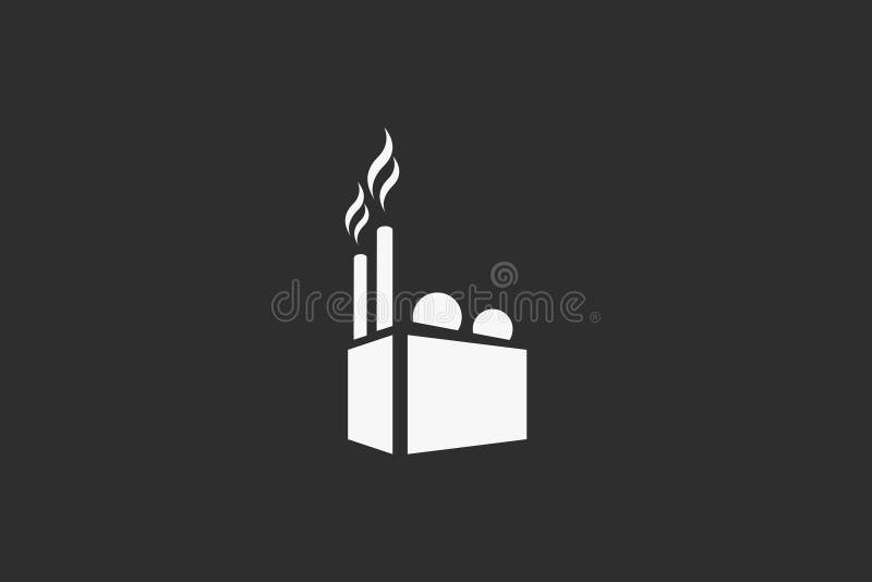 Logo sylwetki przemysłu przetwórczego ilustracji