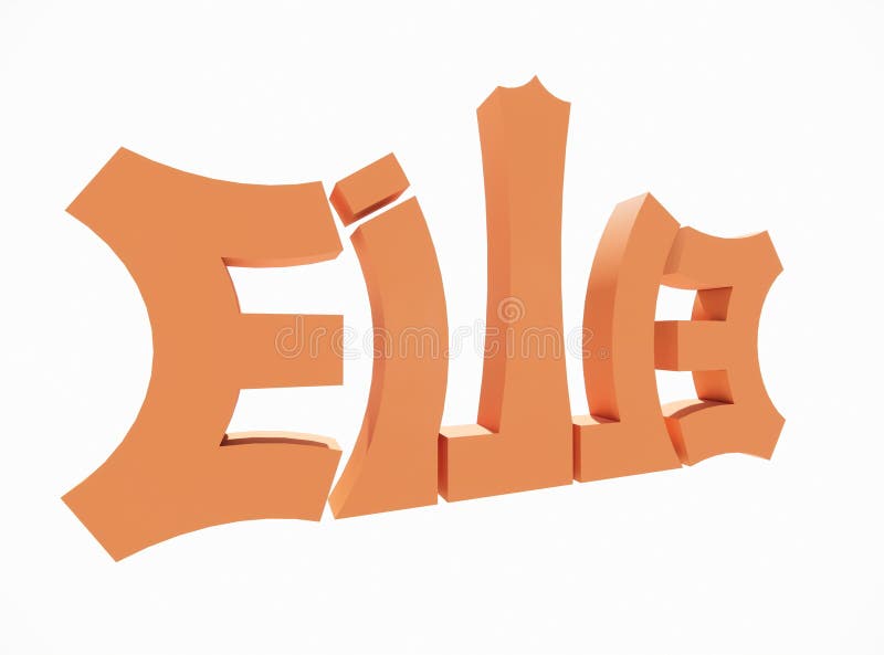 Ellie Female Name - in Stylish Lettering Cursive Typography Text