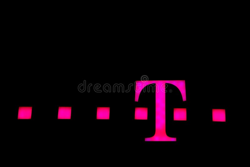 Logo of T-Mobile in Black Background Editorial Stock Photo - Image ...