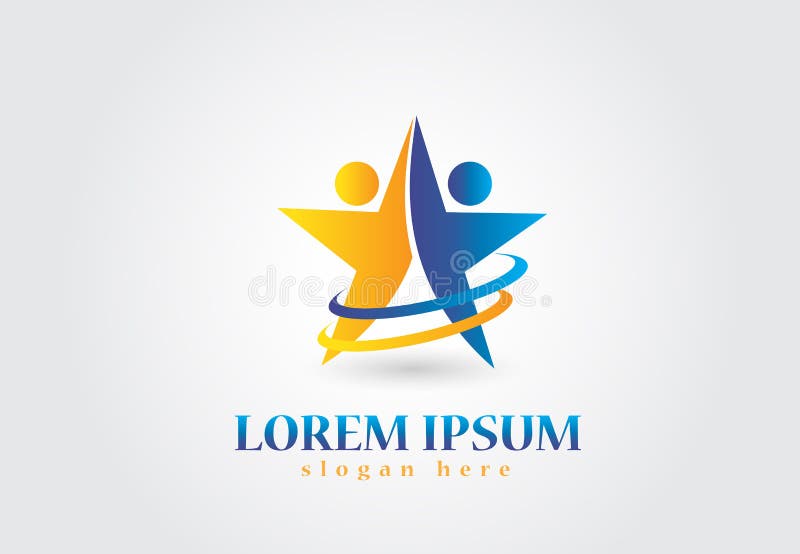 Logo teamwork success education people icon vector vector illustration