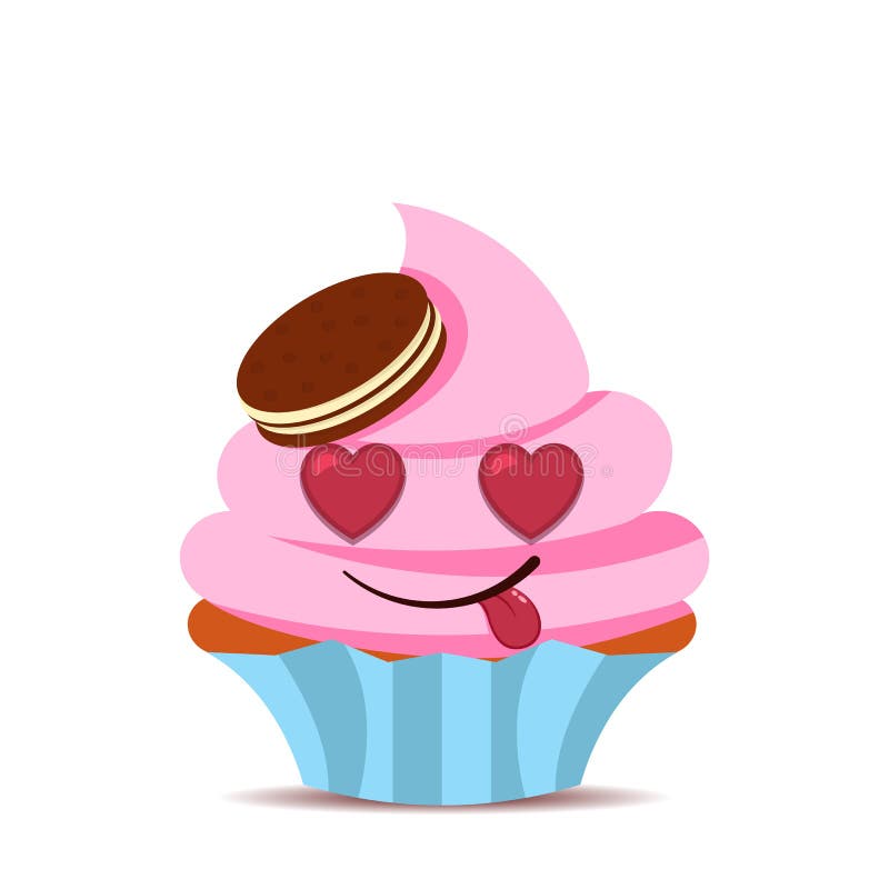 Cute Emotional Cupcake Stock Vector Illustration Of Dessert 118946906