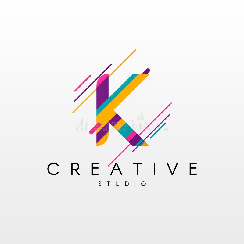 Letter K Logo Abstract K Letter Design Made Of Various Geometric Shapes In Color Stock Vector Illustration Of Letter Design Letter K Logo Abstract K Letter Design Made Of Various Geometric Shapes In Color Stock Vector Illustration Of Letter Design