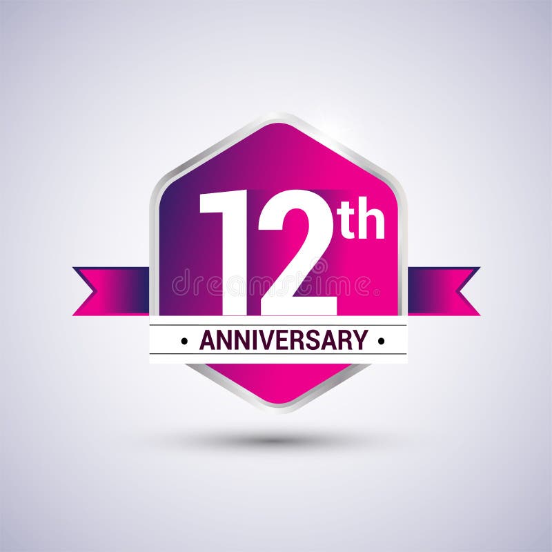 Template Number 12th Anniversary Celebrating Classic Logo Vector  Illustration Royalty Free SVG, Cliparts, Vectors, and Stock Illustration.  Image 84633190.