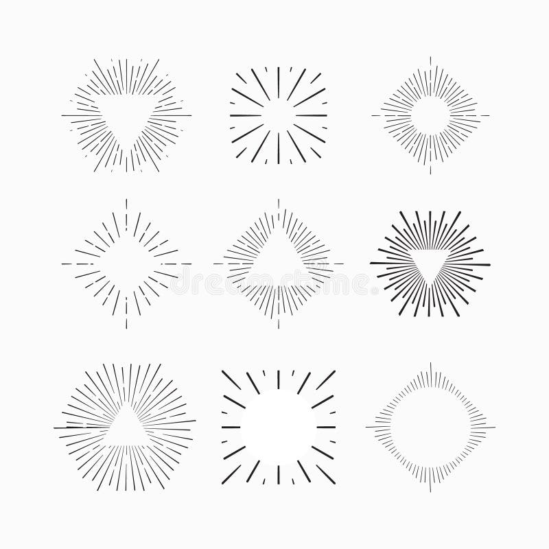 Logo tribal de starburst de vintage d'éclat de Sun de boho illustration stock Logo tribal de starburst de vintage d'éclat de Sun de boho illustration stock
