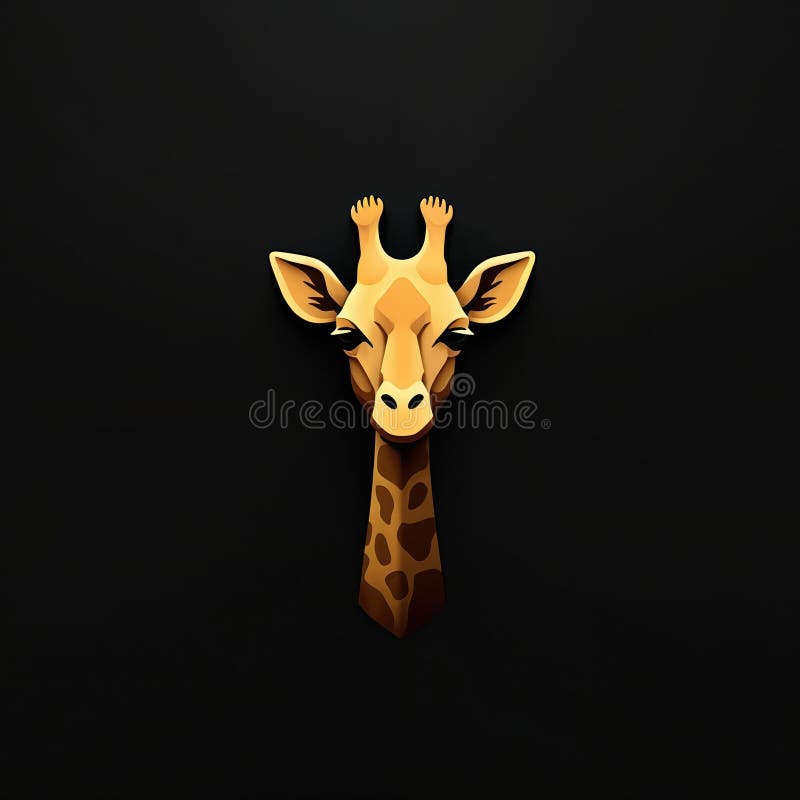 Logo-ul girafei minimaliste în stil. Designul animalelor sălbatice pentru promovarea identității de branding. Unic creativ modern vector illustration