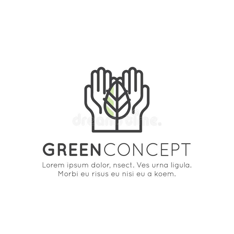 Logo Ustalona odznaka Przetwarza Ekologicznego pojęcie, Zasadza drzewa ilustracja wektor Logo Ustalona odznaka Przetwarza Ekologicznego pojęcie, Zasadza drzewa ilustracja wektor