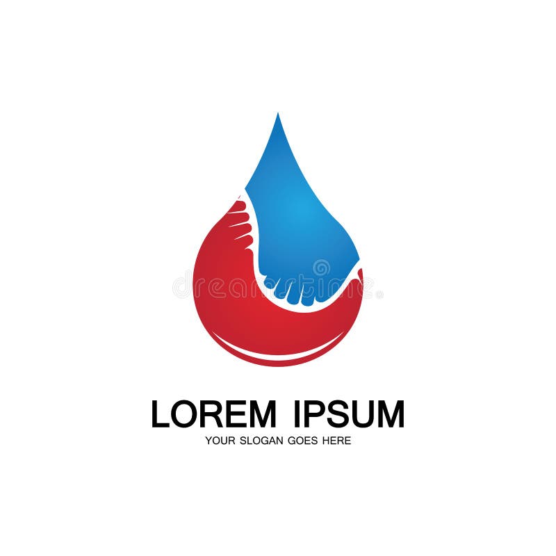 Logo van het bloed dna genetisch pictogram vector illustratie