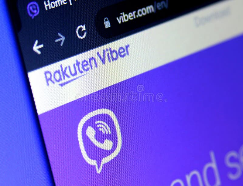 Viber messenger mobile app stock photos
