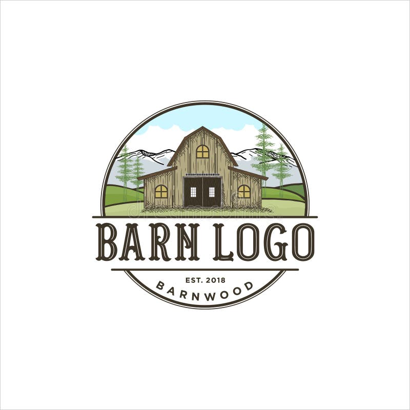 Logo design for barn wood stock illustration. Illustration of isolated ...