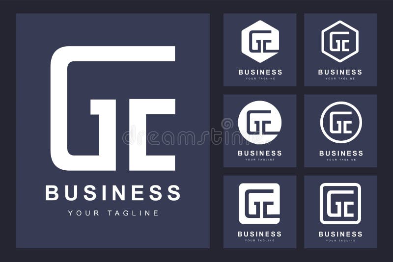 Logo voor een ge-brief met meerdere versies minimalistisch