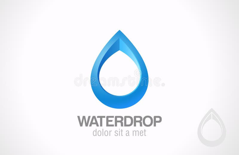 Logo Water drop abstract. Creative design droplet.