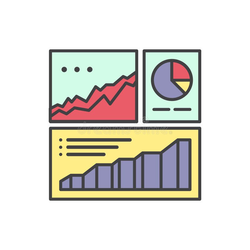 Logo of Web Analytics Information and Development Website Statistic with Simple Data Visualisation with Graphs and Diagram royalty free illustration