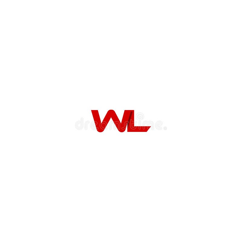 Logo WL Letter pojedyncze na białym tle ilustracji