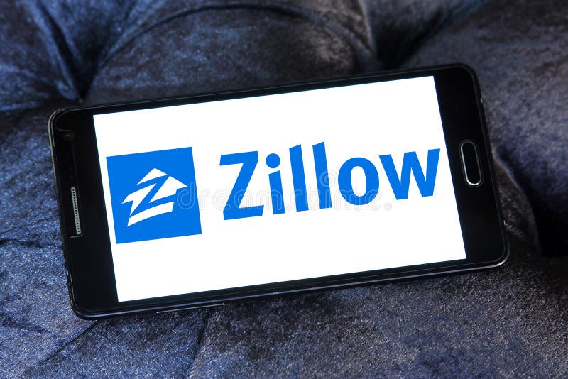 Logo of Zillow company on samsung mobile. Zillow Group, or simply Zillow, is an online real estate database company. Logo of Zillow company on samsung mobile. Zillow Group, or simply Zillow, is an online real estate database company