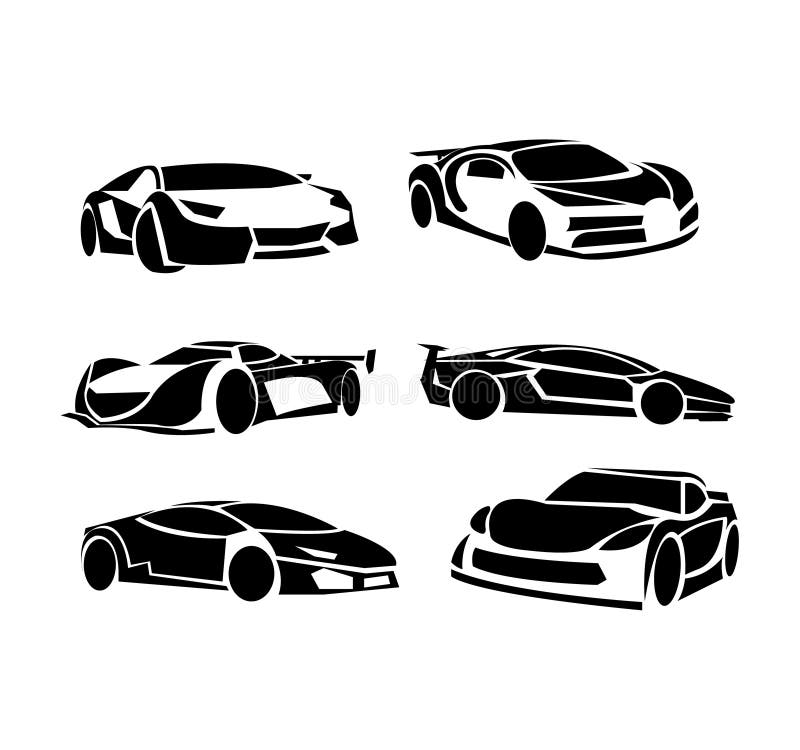 Logodesigne der schnellen Autos lizenzfreie abbildung Logodesigne der schnellen Autos lizenzfreie abbildung