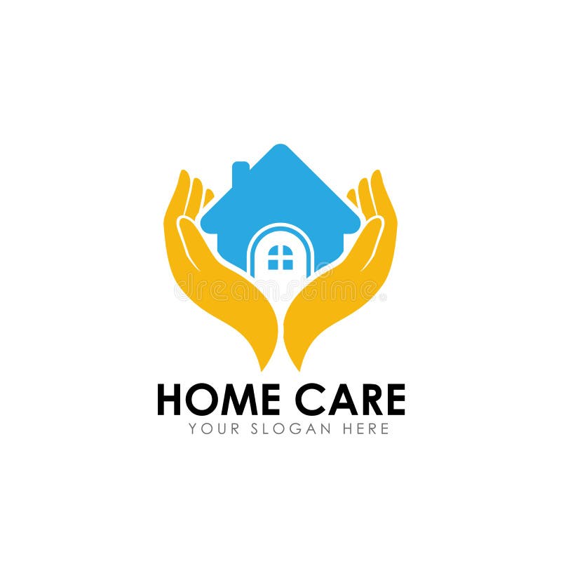 Logoentwurfsvektor-Ikonensymbol der häuslichen Pflege