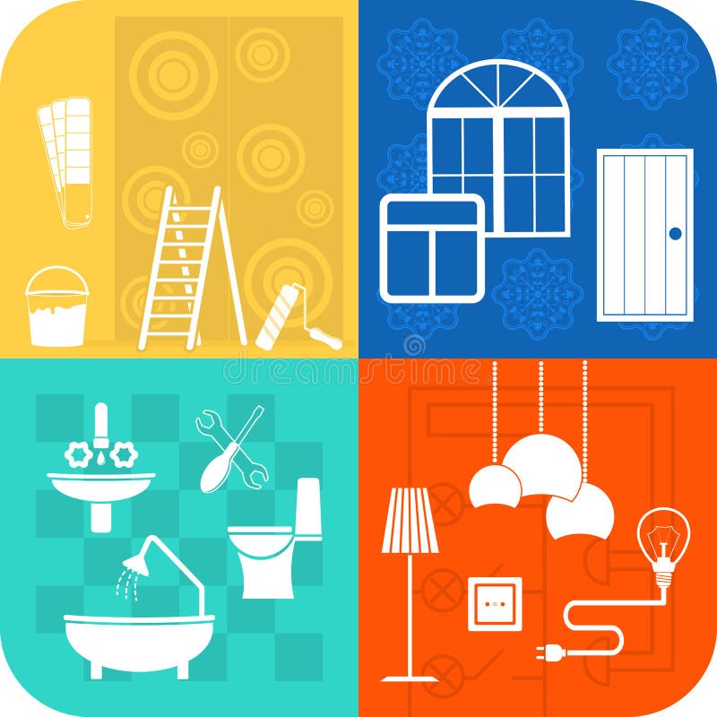 Logohemmet omdanar stock illustrationer Logohemmet omdanar stock illustrationer