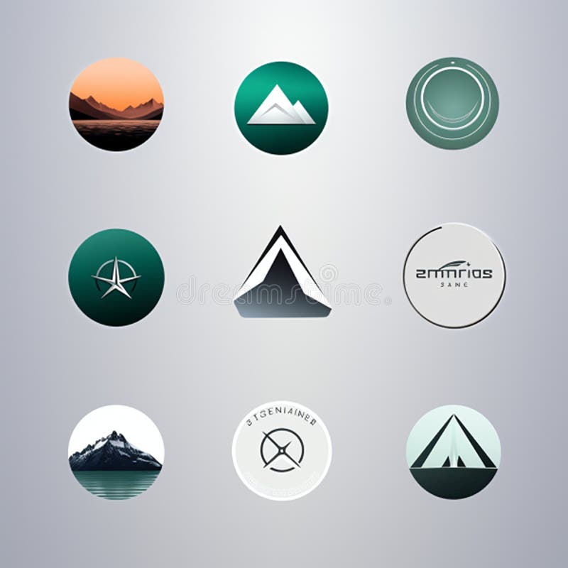 Logoikoner som utformats för webbdesign och andra ändamål vackra, moderna logotyper vektor illustrationer