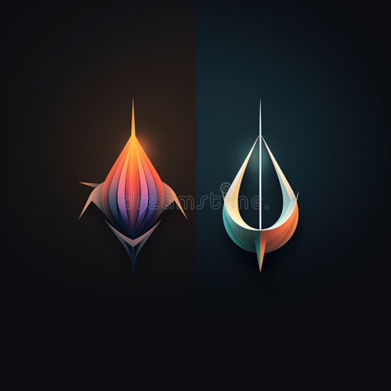 Logoikoner som utformats för webbdesign och andra ändamål vackra, moderna logotyper royaltyfria bilder
