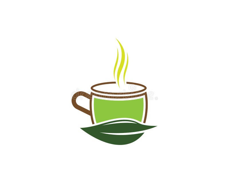 Logoillustration des gr?nen Tees stock abbildung Logoillustration des gr?nen Tees stock abbildung