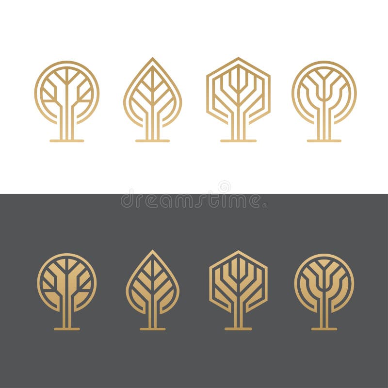 Logos abstraits d'arbre illustration libre de droits Logos abstraits d'arbre illustration libre de droits