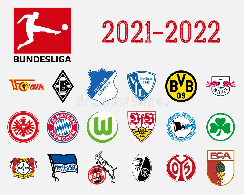 Logos of All Teams of the German Bundesliga Editorial Image ...