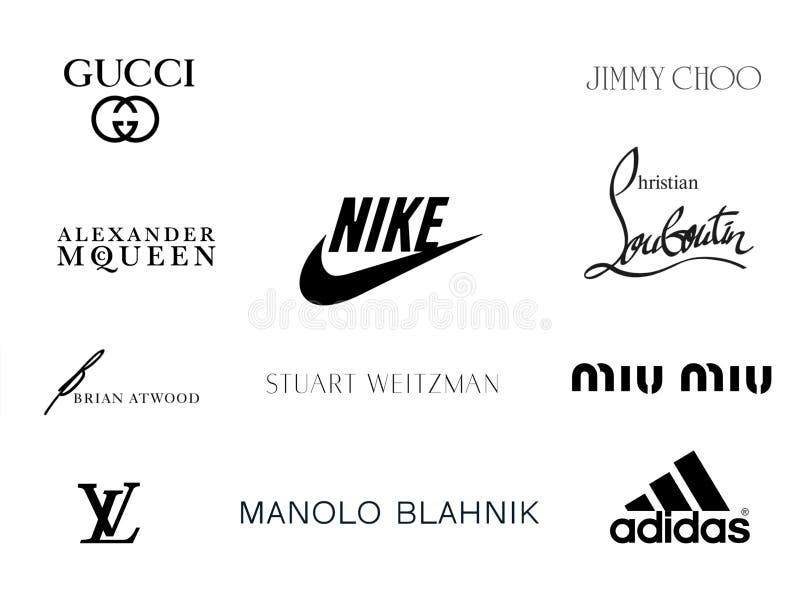 Logos De Luxe De Marque De Chaussure Photographie éditorial - Illustration du célèbre, conception: 90772112
