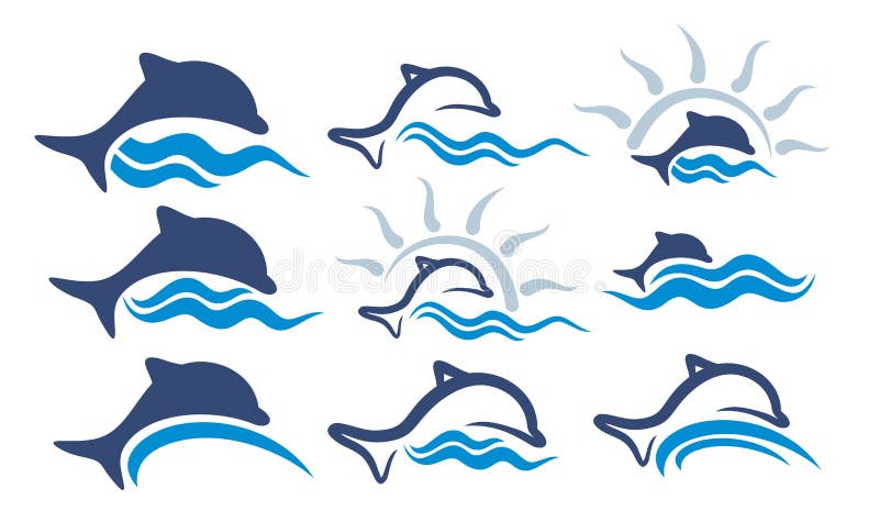 Logos dolphin. royalty free illustration Logos dolphin. royalty free illustration