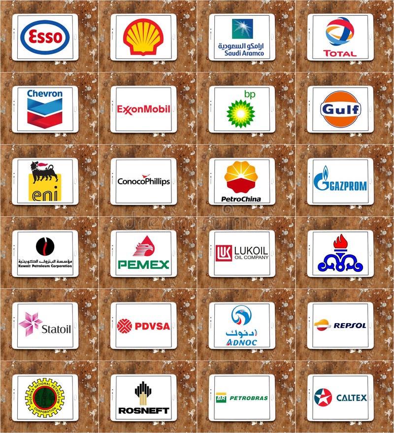 Logos of Global Oil and Gas Companies Editorial Stock Image ...