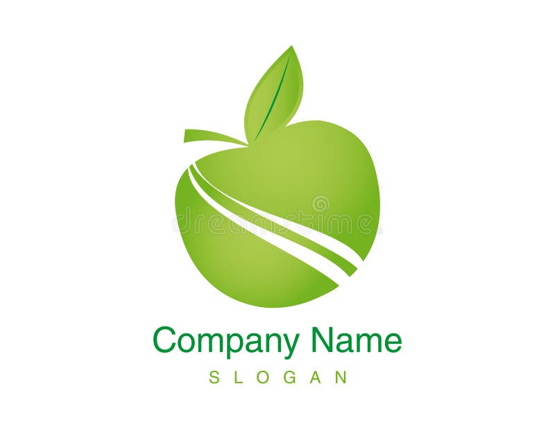 Logotipo abstracto de la manzana en un fondo blanco ilustración del vector Logotipo abstracto de la manzana en un fondo blanco ilustración del vector